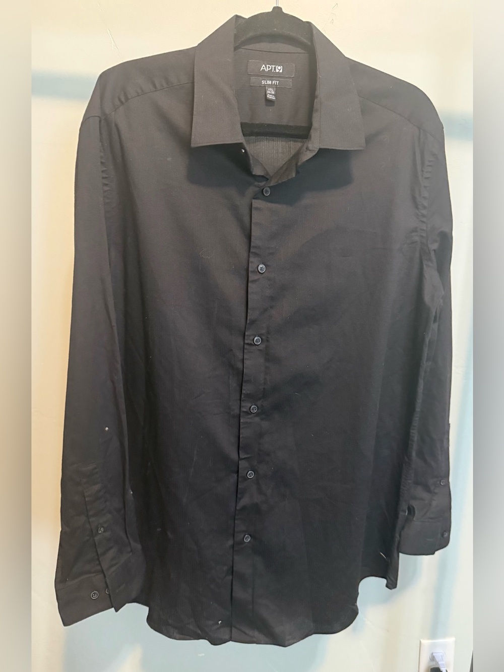 Apt. 9 Black Men’s Long-Sleeve Dress Shirt